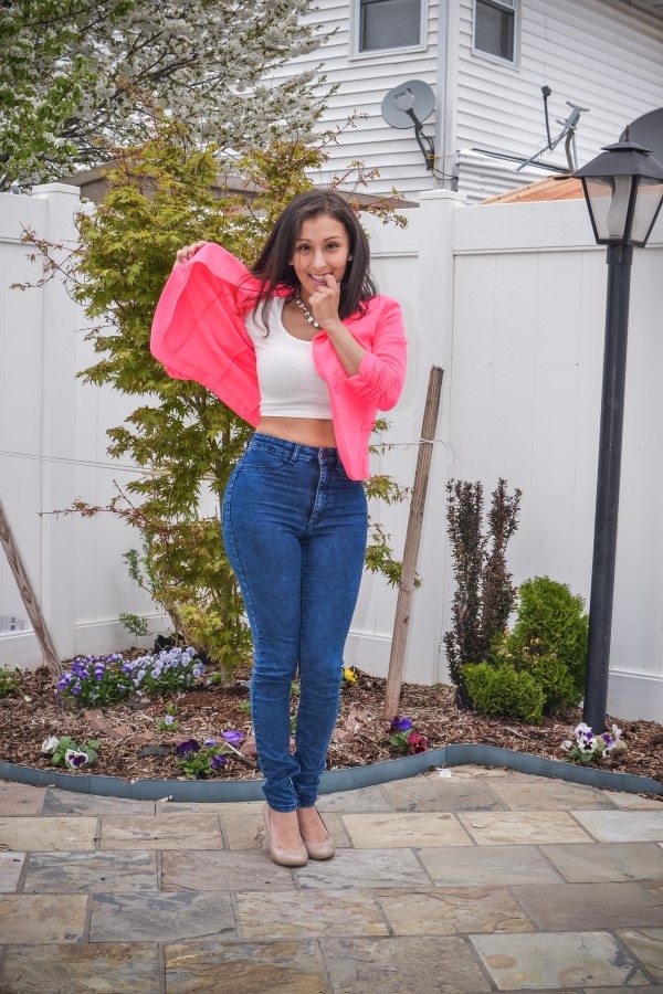 hot pink blazer