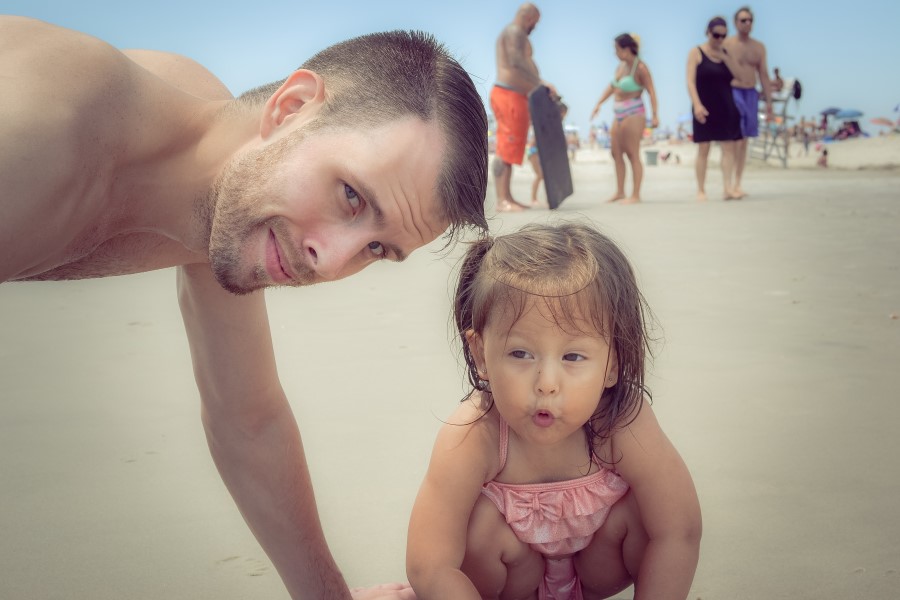 family beach day