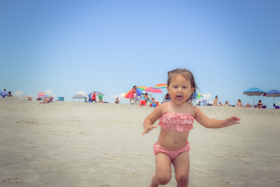 running on the beach