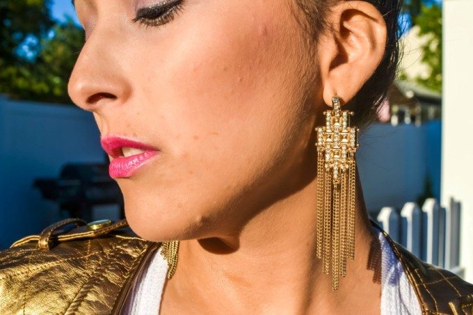 gold earrings