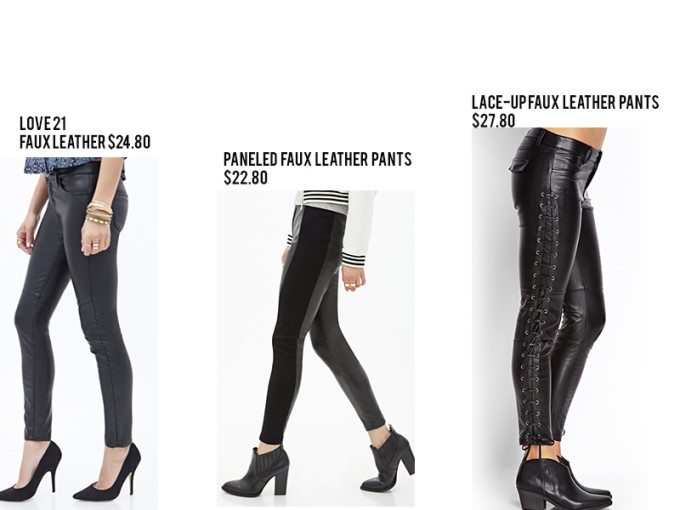 faux leather pants