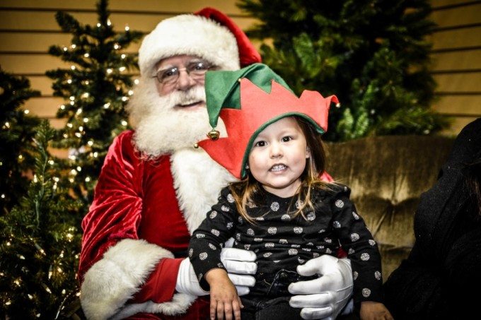 santa and toddler