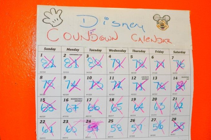 disney calendar