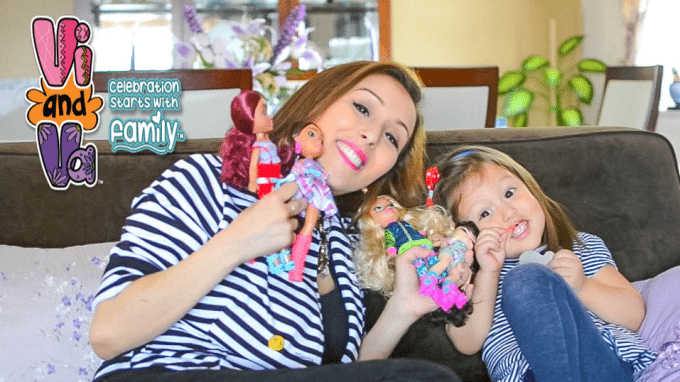 mommy and daughter unboxing toy