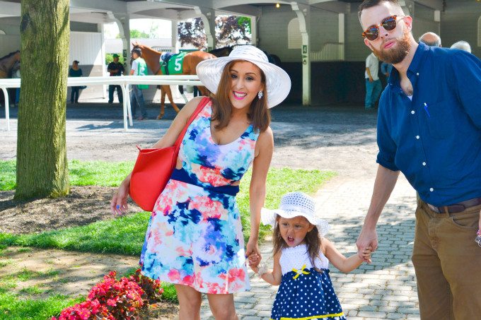 family at belmont race track