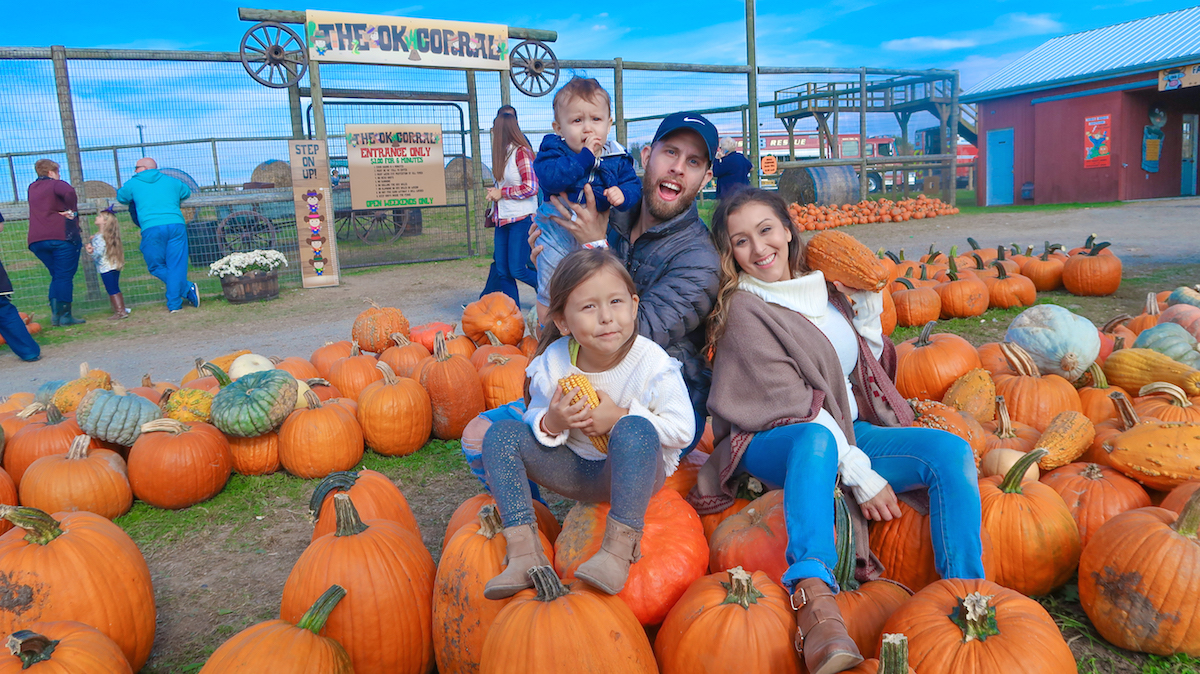 pumpkin picking photography